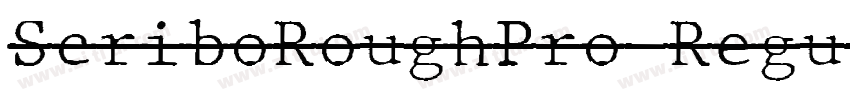 ScriboRoughPro Regul字体转换
